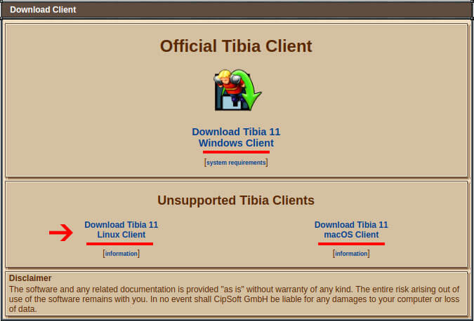 Tibia Client Download